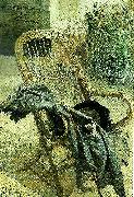 Carl Larsson korgstol med kladesplagg